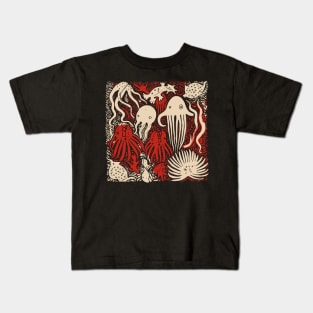 Underwater Lino Cut. Kids T-Shirt